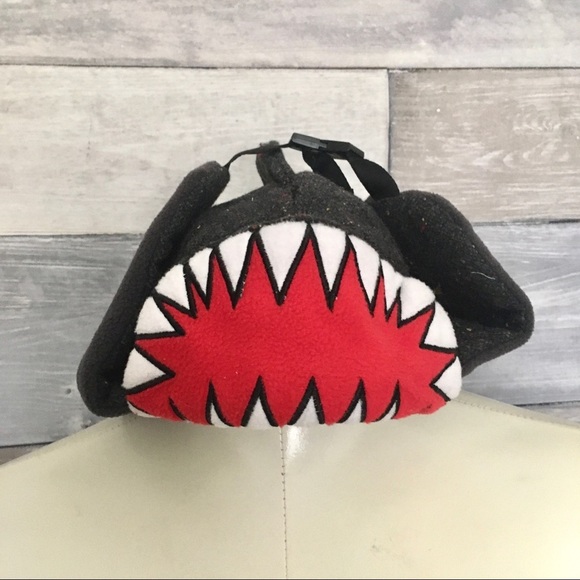 CAT & JACK child's Shark Tweed Trapper Hat OS - Picture 12 of 13